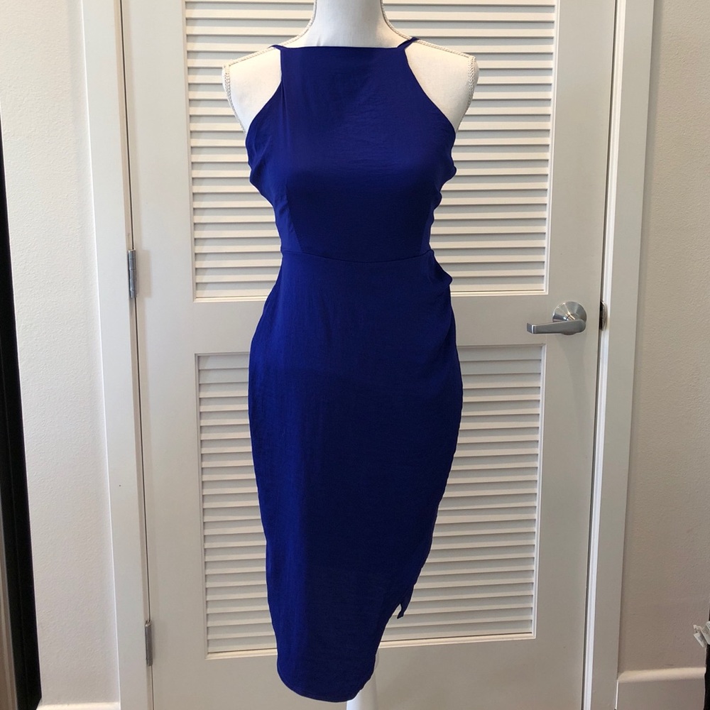 New blue midi dress